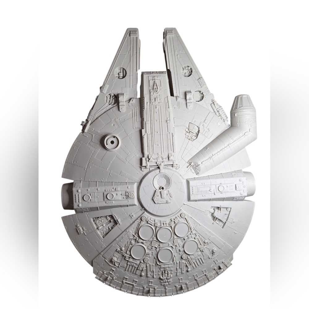 Star Wars Millennium Falcon Hasbro Grey Plastic Ship Display 28" Large Scale